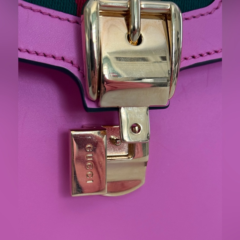 GUCCI Medium Sylvia Top Handle Bag in Pink ~ Excellent Condition w/cards - Picture 15 of 16